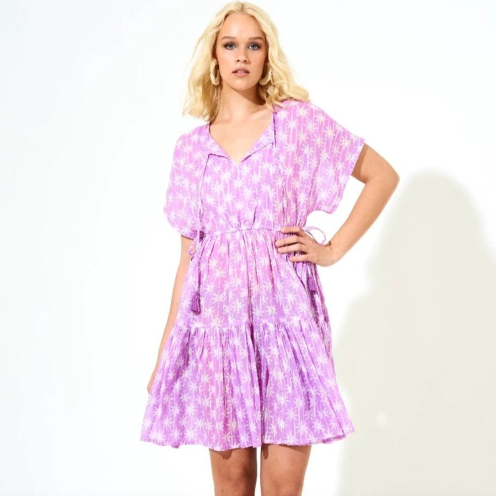 Oliphant Side Tie Tassel Dress